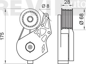 Trevi Automotive TA1578 - Belt Tensioner, v-ribbed belt autospares.lv