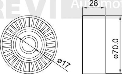 Trevi Automotive TA1004 - Pulley, v-ribbed belt autospares.lv