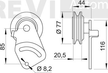 Trevi Automotive TA1081 - Tensioner Pulley, v-belt autospares.lv