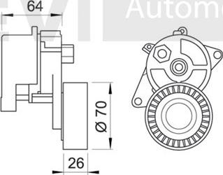 Trevi Automotive TA1113 - Belt Tensioner, v-ribbed belt autospares.lv