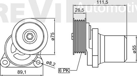 Trevi Automotive TA1837 - Belt Tensioner, v-ribbed belt autospares.lv