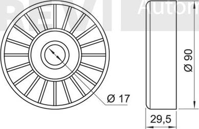 Trevi Automotive TA1356 - Pulley, v-ribbed belt autospares.lv