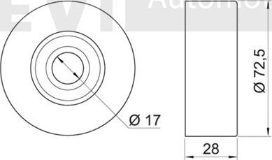 Trevi Automotive TA1375 - Pulley, v-ribbed belt autospares.lv