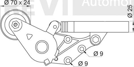 Trevi Automotive TA1244 - Belt Tensioner, v-ribbed belt autospares.lv