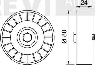 Trevi Automotive TA1240 - Pulley, v-ribbed belt autospares.lv