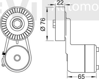 Trevi Automotive TA1268 - Belt Tensioner, v-ribbed belt autospares.lv