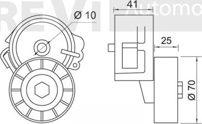 Trevi Automotive TA1219 - Belt Tensioner, v-ribbed belt autospares.lv