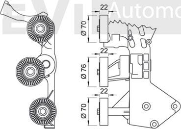 Trevi Automotive TA1213 - Belt Tensioner, v-ribbed belt autospares.lv