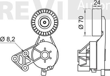 Trevi Automotive TA1750 - Belt Tensioner, v-ribbed belt autospares.lv