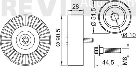 Trevi Automotive TA1753 - Pulley, v-ribbed belt autospares.lv