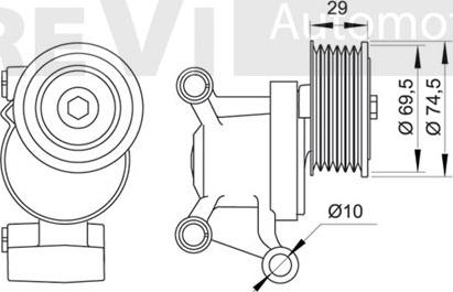 Trevi Automotive TA1704 - Belt Tensioner, v-ribbed belt autospares.lv