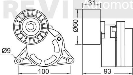 Trevi Automotive TA1725 - Belt Tensioner, v-ribbed belt autospares.lv