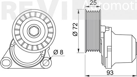 Trevi Automotive TA2040 - Belt Tensioner, v-ribbed belt autospares.lv