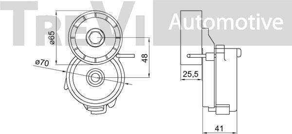 Trevi Automotive TA2047 - Belt Tensioner, v-ribbed belt autospares.lv