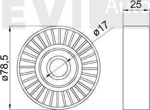 Trevi Automotive TA2089 - Pulley, v-ribbed belt autospares.lv