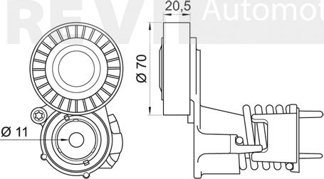 Trevi Automotive TA2038 - Belt Tensioner, v-ribbed belt autospares.lv