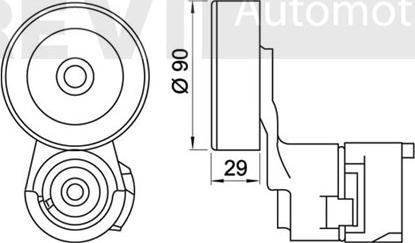 Trevi Automotive TA2023 - Belt Tensioner, v-ribbed belt autospares.lv