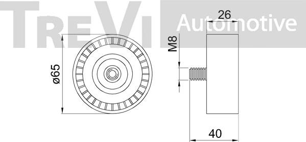 Trevi Automotive TA2192 - Pulley, v-ribbed belt autospares.lv