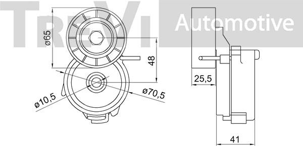 Trevi Automotive TA2162 - Belt Tensioner, v-ribbed belt autospares.lv