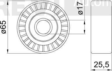 Trevi Automotive TA2101 - Pulley, v-ribbed belt autospares.lv