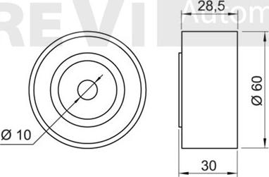 Trevi Automotive TD1491 - Deflection / Guide Pulley, timing belt autospares.lv