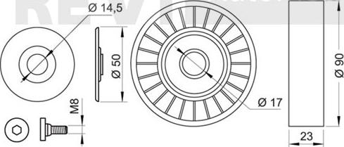 Trevi Automotive TD1441 - Tensioner Pulley, timing belt autospares.lv