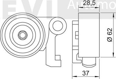 Trevi Automotive TD1405 - Tensioner Pulley, timing belt autospares.lv