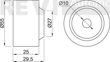 Trevi Automotive TD1437 - Deflection / Guide Pulley, timing belt autospares.lv