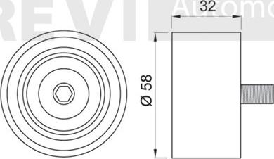 Trevi Automotive TD1573 - Deflection / Guide Pulley, timing belt autospares.lv