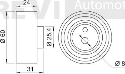 Trevi Automotive TD1096 - Tensioner Pulley, timing belt autospares.lv