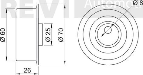 Trevi Automotive TD1090 - Tensioner Pulley, timing belt autospares.lv