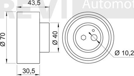 Trevi Automotive TD1093 - Tensioner Pulley, timing belt autospares.lv