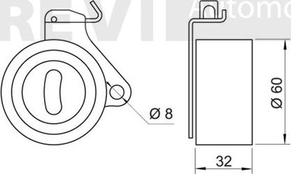 Trevi Automotive TD1045 - Tensioner Pulley, timing belt autospares.lv