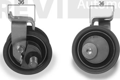 Trevi Automotive TD1016 - Tensioner Pulley, timing belt autospares.lv