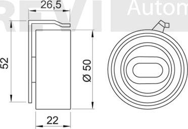 Trevi Automotive TD1088 - Tensioner Pulley, timing belt autospares.lv