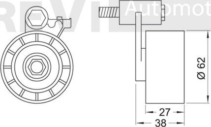 Trevi Automotive TD1193 - Tensioner Pulley, timing belt autospares.lv