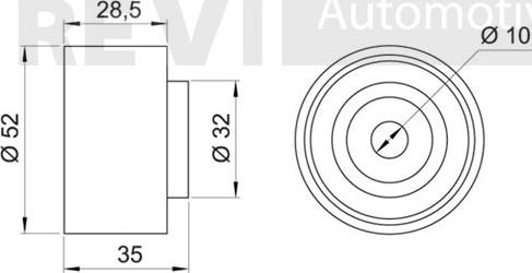 Trevi Automotive TD1143 - Deflection / Guide Pulley, timing belt autospares.lv