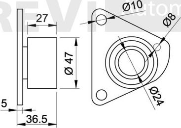 Trevi Automotive TD1159 - Deflection / Guide Pulley, timing belt autospares.lv