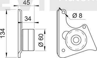 Trevi Automotive TD1100 - Tensioner Pulley, timing belt autospares.lv