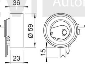 Trevi Automotive TD1119 - Tensioner Pulley, timing belt autospares.lv