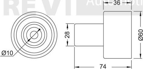 Trevi Automotive TD1351 - Deflection / Guide Pulley, timing belt autospares.lv