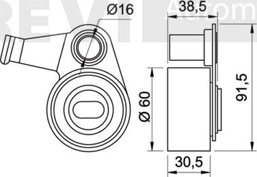 Trevi Automotive TD1382 - Tensioner Pulley, timing belt autospares.lv