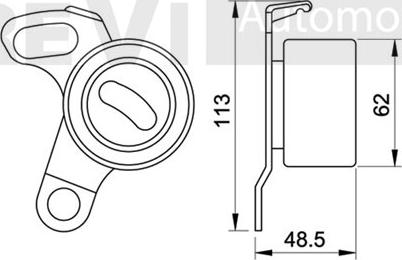 Trevi Automotive TD1261 - Tensioner Pulley, timing belt autospares.lv