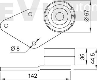 Trevi Automotive TD1222 - Deflection / Guide Pulley, timing belt autospares.lv