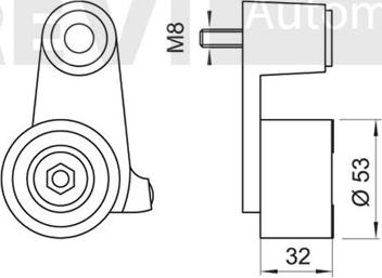 Trevi Automotive TD1274 - Tensioner Pulley, timing belt autospares.lv