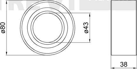 Trevi Automotive WB1555 - Wheel hub, bearing Kit autospares.lv