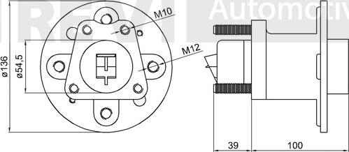 Trevi Automotive WB1519 - Wheel hub, bearing Kit autospares.lv