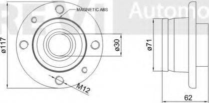 Trevi Automotive WB1634 - Wheel hub, bearing Kit autospares.lv