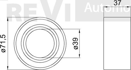 Trevi Automotive WB1628 - Wheel hub, bearing Kit autospares.lv