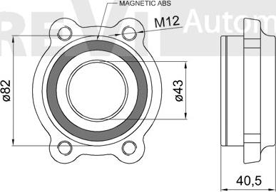 Trevi Automotive WB1892 - Wheel hub, bearing Kit autospares.lv